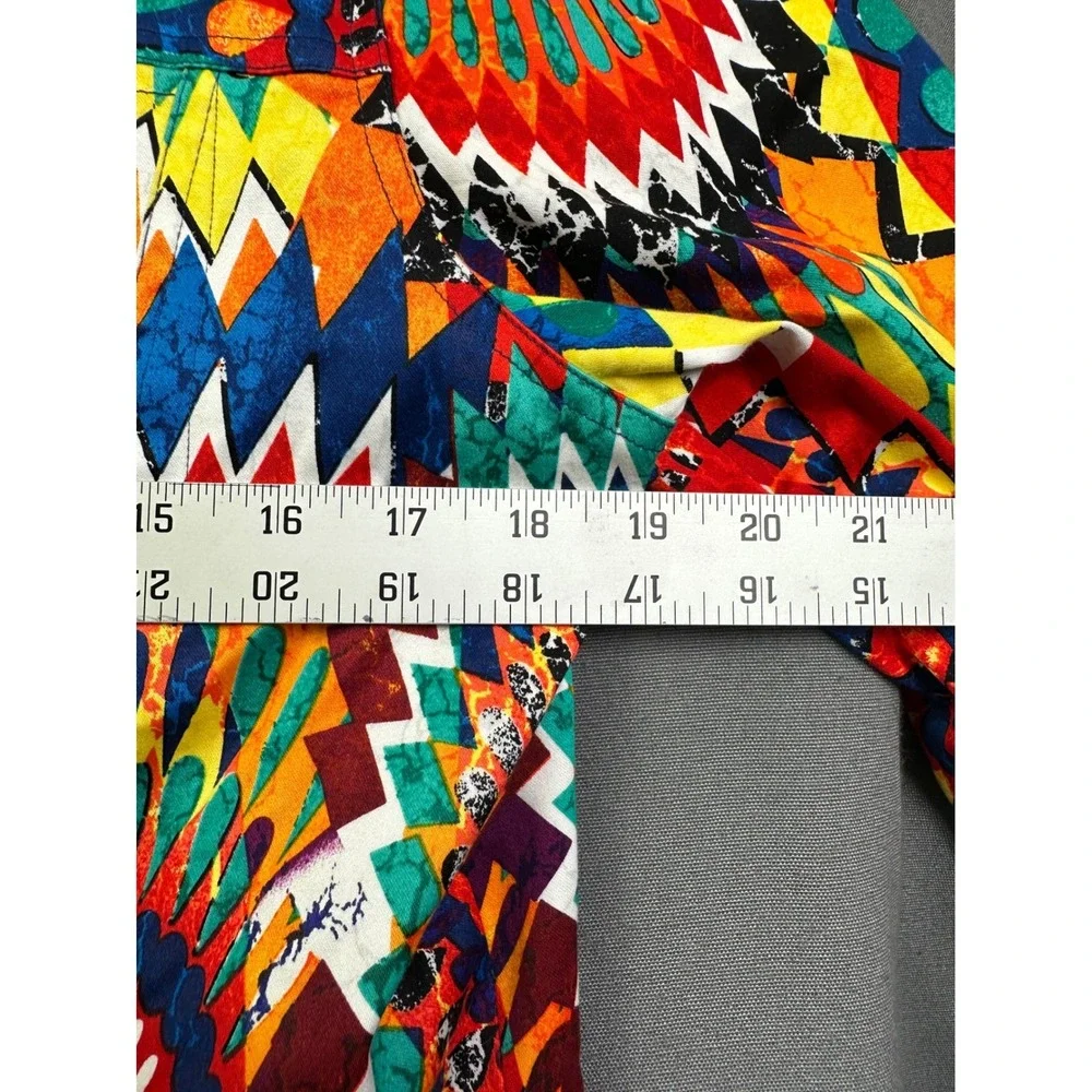 Chicos Women's Multi Color Geometric Sunburst Print Button‎ Front Jacket Size 1